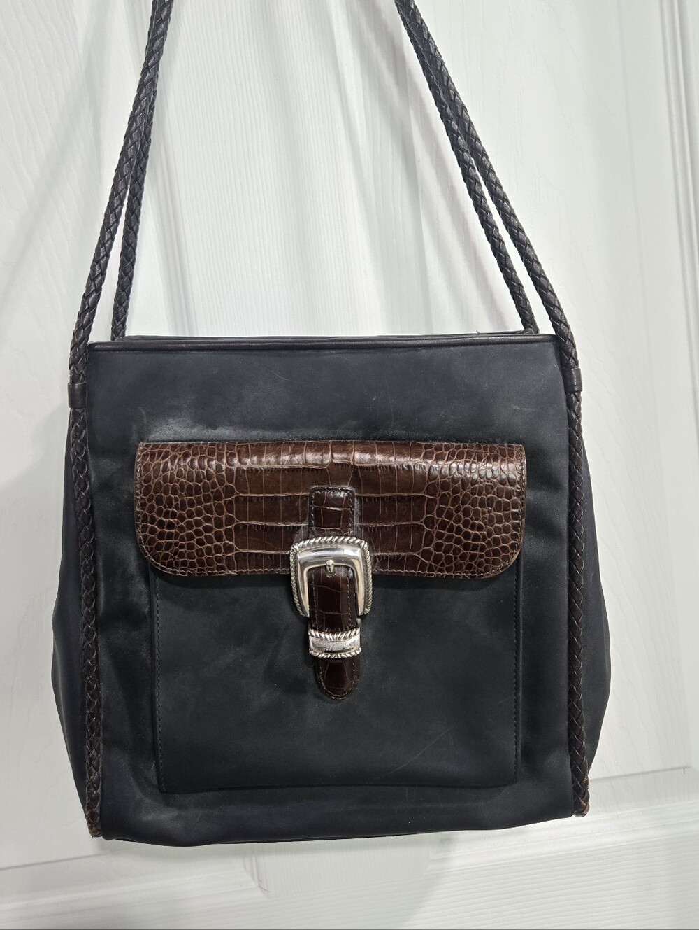 Brighton Shoulder Bag One Size Black Brown Leather